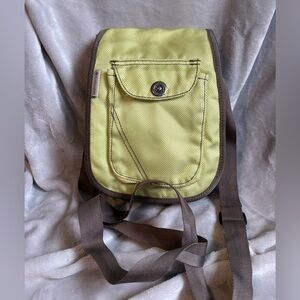 78. Columbia Sportswear lime green and gray crossbody travel bag